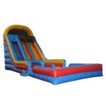 Customized Size Large Inflatable Slide Dry N Wet Slide With Pool For Amusement Parks for sale