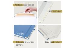 China Monochrome Inner Page Hardcover Spiral 2023 Planner Weekly Schedule Yearly Plan supplier