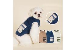 China Polar Fleece Pet Casual Vest With Back Pocket Winter Wearing Clothes supplier