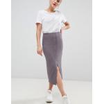 OEM wholesale factory price girls rib popper midi skirt for sale