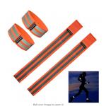 Custom Reflective Armbands For Walking Cycling Runners Green Adjustable Strips Elastic Jogging