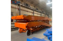 China Hand-Hydraulic Mobile Dock Leveler - Manual Adjustable Loading Ramp for Trucks & Warehouses supplier