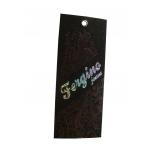 Personalized Custom Costume Black Paper Swing Tags Debossed Holographic Logo for sale