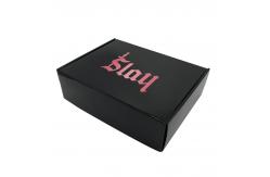 China Glossy Black Cardboard Corrugated Boxes , Foldable Kraft Paper Carton Box supplier