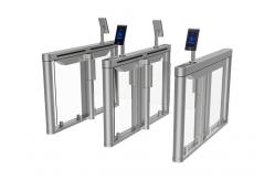 China 100W 50HZ Access Control Turnstile Gate 10mm Acrylic Indoor DC Motor supplier