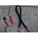 Long 31cm Garments Polyester Drawstring Cord With Custom Knitting Endings for sale