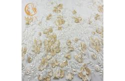 China High Quality Soft Embroidered Mesh Lace Fabric Sequins 20% Polyester supplier