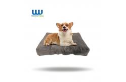 China Deluxe Plush Dog Crate Bed Anti Slip Bottom Pet Sleeping Mattress supplier