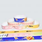 Plain Neon Tyvek Wristbands , Waterproof Number Paper Wristbands For Events for sale