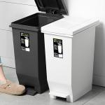 Wholesale Toilet Living Room Household Large Size Classification Type Foot Covered Plastic Trash Can for sale