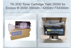 China Kyocera Ecosys Toner FS4200 Black Laser TK3130 High Yield 25000P supplier