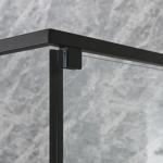 Stylish  Shower Enclosure With Black Aluminium And Clear Glass