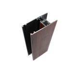 Multifunctional Rectangle Wood Finish Aluminium Profiles For Glass Windows