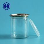 250ml 209# Clear Plastic Cans With Aluminum Easy Open Lid Peanuts Powder Packaging for sale