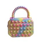 Rainbow Silicone Shoulder Bag , Kids Sensory Toys Baby Silicone Products for sale
