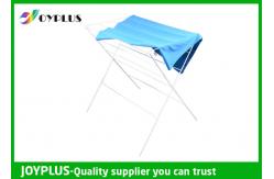 China Big Size Metallic Portable Hanging Rack , Collapsible Garment Rack White supplier