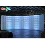 Curve Wall Multi Color Inflatable Backdrop Wall With LED Strips Photo Booth Wall for sale