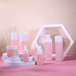30ml 20ml 15ml Pink Cosmetic Glass Bottle Set Glass Dropper Bottle for sale
