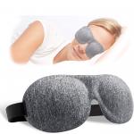 Super Soft Polyester 3D Eye Cover Contoured Sleep Eye Mask With Adjustable Straps for sale