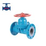 GB Standard Carbon Steel Rubber Fluorine Lined Flange End Diaphragm Valve for sale