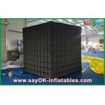 Diy Photo Booth Black Outside White Inside  Inflatable Cube Photo Booth With Logo Print for sale