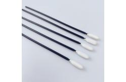 China Lint Free Cleanroom Open Cell Sponge Q Tips Long Black Handle 6.5 supplier
