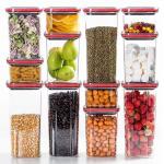 5PCS BPA Free 600ml Plastic Food Storage Containers With Airtight Lids for sale