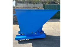 China Storage Bucket Self Dumping Steel Hopper W / Manual Release 2000 LB supplier