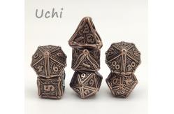 China Nontoxic Practical Custom Metal Dice Set , Wear Resistant Metallic Game Dice supplier