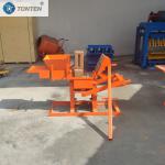Manual 2-40 Clay Mud Brick Making Machine Clay Interlocking Blocks for sale