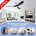 220v Modern Wood Ceiling Fan With Light Chandelier For Bedroom