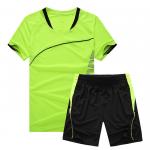 Custom Sublimation Men Running Wear Jogging Suits Green Color for sale