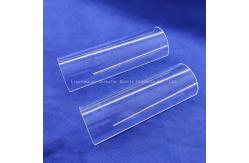 China Custom High Temperature Resistant Transparent Semicircular  Quartz Glass Tile supplier