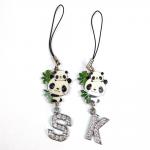 Panda Element Custom Couple Keychains Couple Key Ring Metal Cartoon for sale