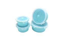 China Custom Round Collapsible Food Storage Containers Silicone Bento Lunch Box supplier