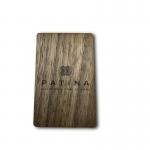 125khz 13.56mhz Wooden Hotel Door Lock Key Cards Rectangular Shape for sale