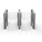 Biometric Vertical Turnstile Gate SS304 Case Transparent Acrylic Arm