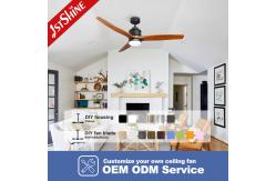 China 220V Power Saving Remote LED Ceiling Fan 52 Inch 5 Speed Choice supplier