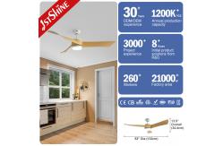 China Customized ABS Blades LED Ceiling Fan with WiFi Tuya Control and Lighting Solutions supplier