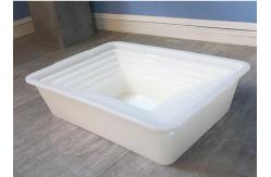 China Rectangular Plastic White Lidless Storage Box Supermarket Kitchen Ice Tray supplier