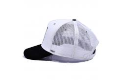 China 5 Panel Mesh Trucker Cap Hat High Profile Crown Customize Logo supplier