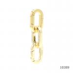 Gold Plated Steel Oval Carabiner 22*25mm Key Chain Ring Oval for sale