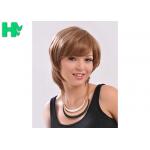 Comfortable Synthetic Hair Wigs With Comb Easily , Cuticle Aligned Correct for sale