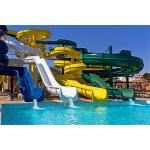 Outdoor Water Sports Games Rides Kids Fiberglass Slide Customized Color for sale