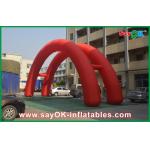 Arch Bridge Design Red 5x3M Inflatable Arch , Oxford Cloth Inflatable Advertising Arch