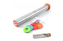 China 43.5*6.5cm Stainless Steel Adjustable Rolling Pin With Thickness Rings supplier