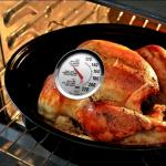 Silver 2.4 Dial Bimetal NSF Oven Safe Meat Thermometer