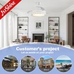 Invisible Retractable Blade Ceiling Fan Low Watt DC 220V Remote Control Modern Design