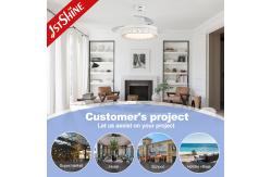 China Invisible Retractable Blade Ceiling Fan Low Watt DC 220V Remote Control Modern Design supplier