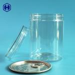 Screw Lid Type Clear Plastic Cans 16OZ 500ML With Aluminium EOE Top for sale